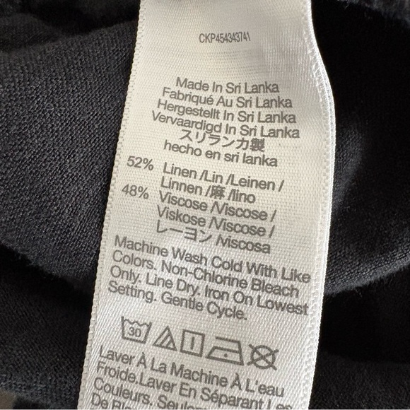 Madewell Women's Linen-Blend Track Trousers Black Size M - Picture 12 of 15